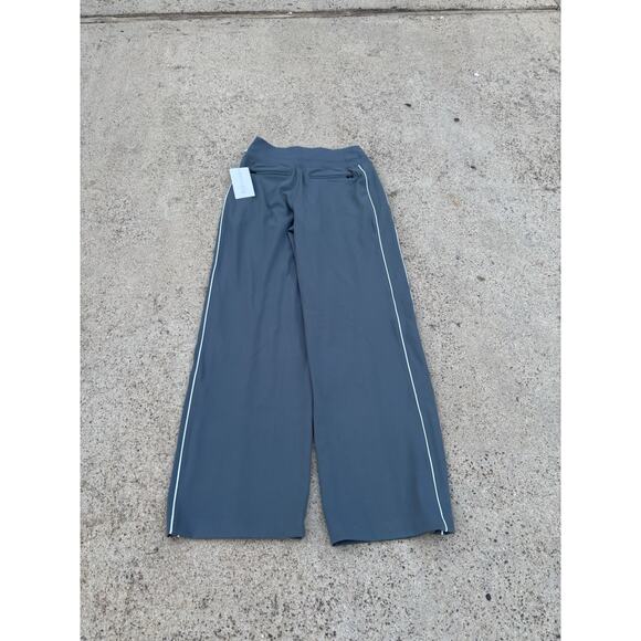 Athleta Venice Track Stripe Wide Leg Pants Medium T Green - Picture 11 of 11